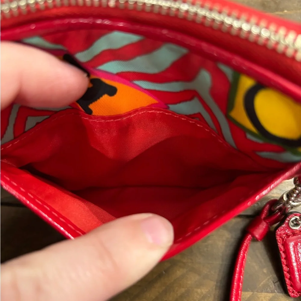 Coach Poppy Graffiti Wristlet